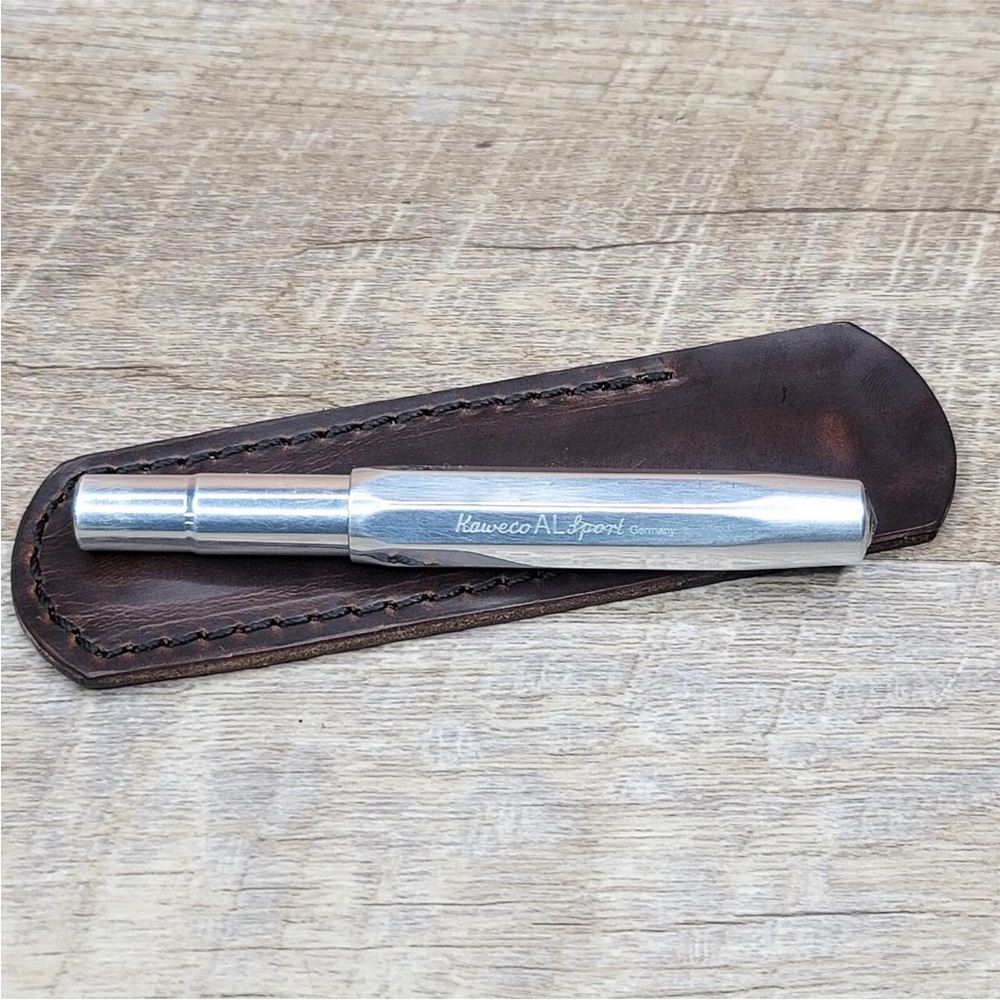 Handcrafted Horween Chromexcel Leather Case for Kaweco SPORT AL Pen *NO PEN - Picture 2 of 12